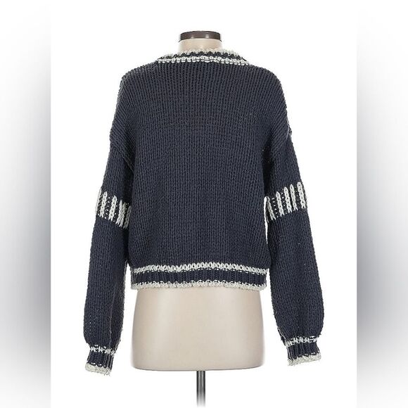 Lane 201 Navy and White Women's Vintage Style Sweater - Picture 2 of 2